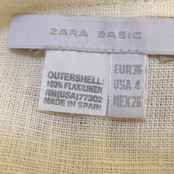 ZARA linen cream skirt with red piping - Picture 8 of 8